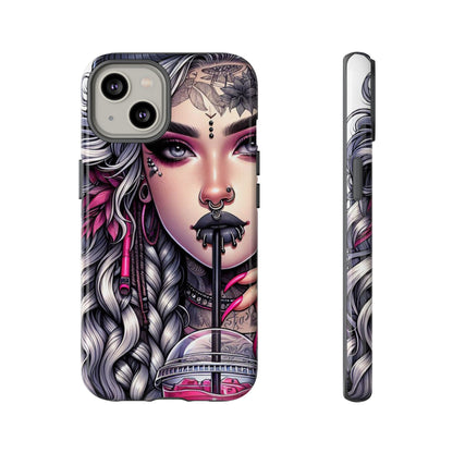 Icy Rebel – Silver Dreads & Edgy Street Chic Mobile Cover