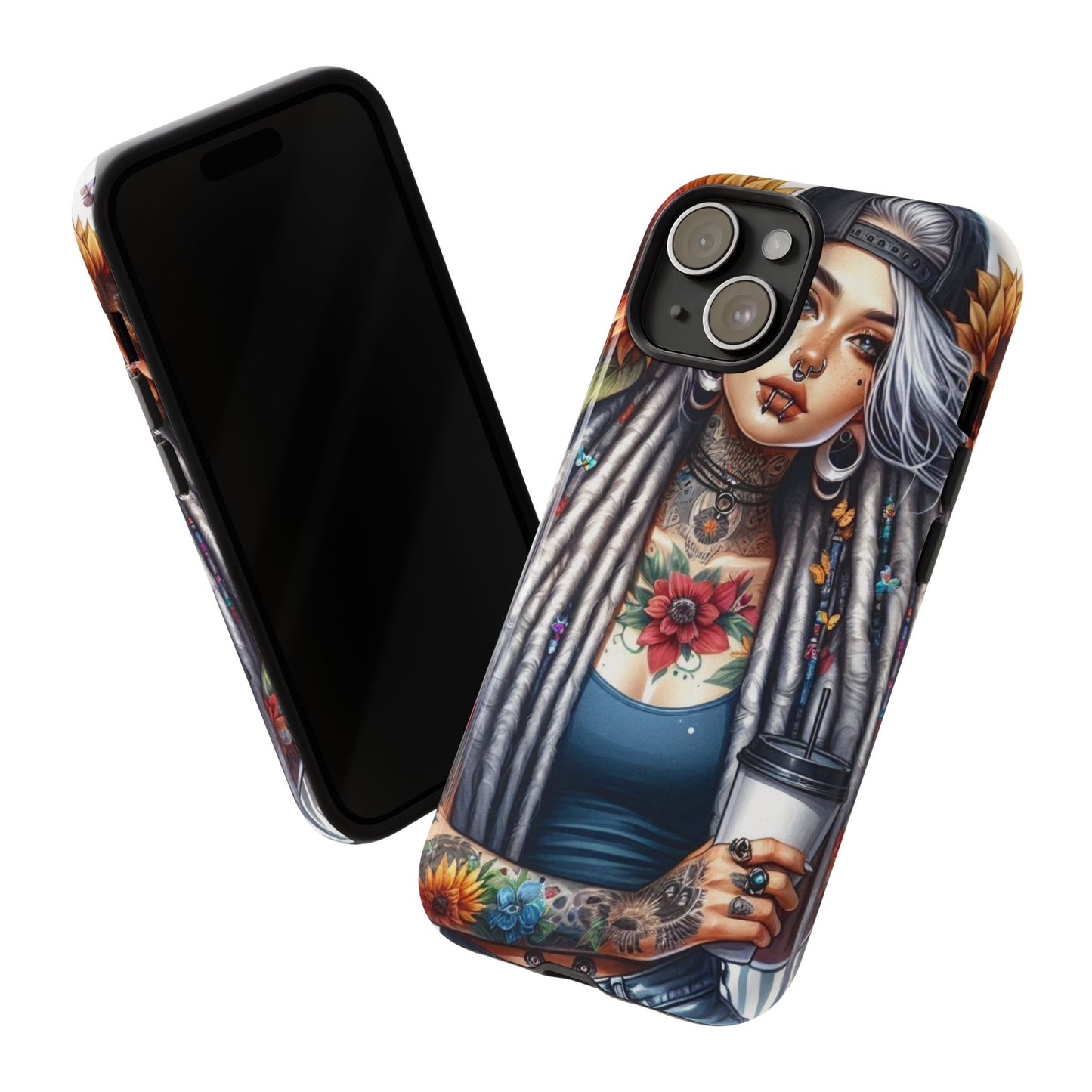 Sunflower Queen – Boho Rebel Tattoo Mobile Cover