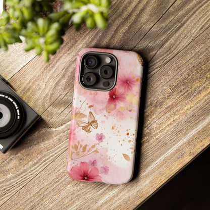 Blush Elegance Floral Mobile Case