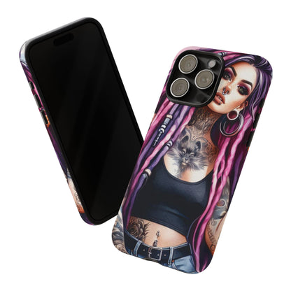 Tattooed Rebel – Gothic Cat Spirit Mobile Cover