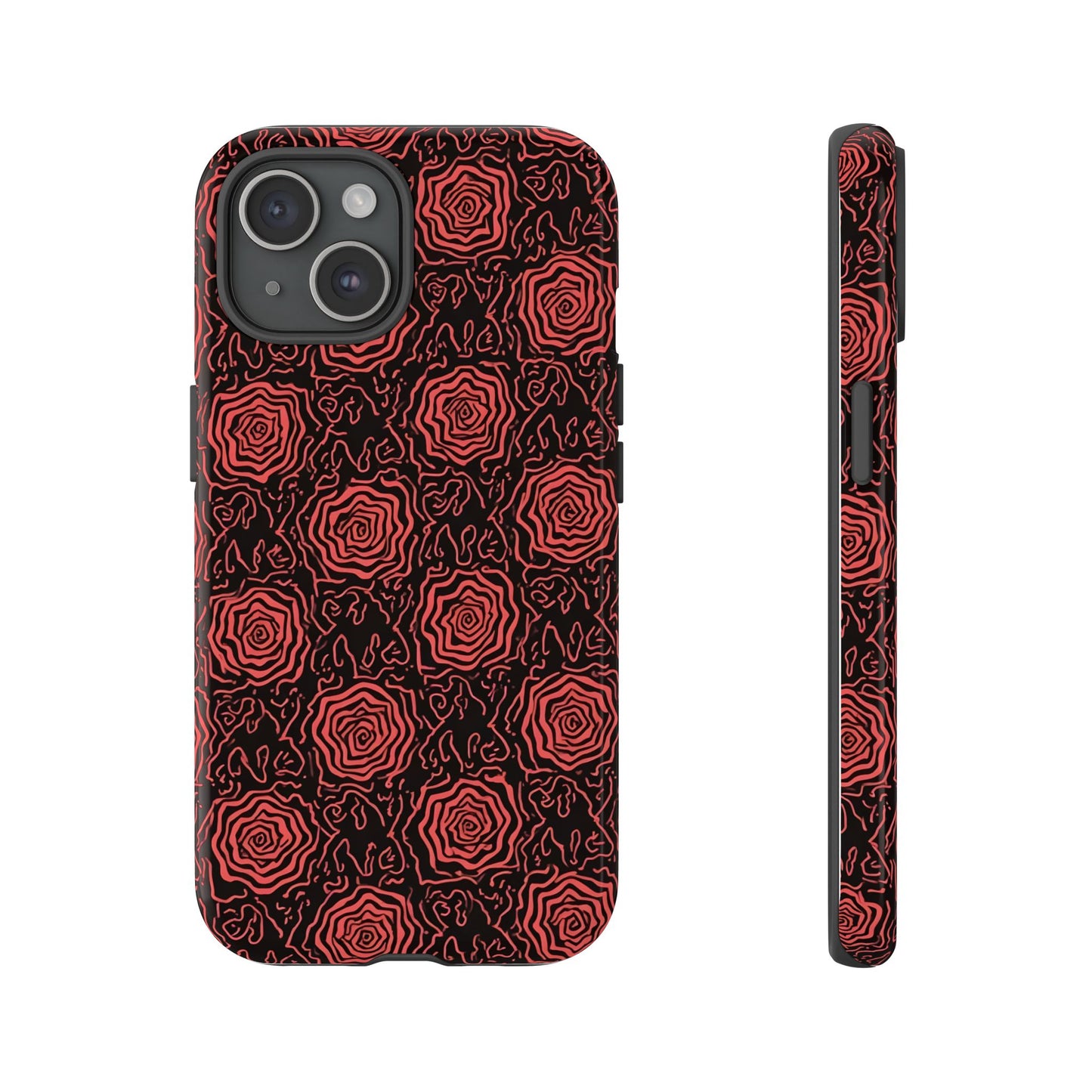Red roses abstract geometric seamless pattern design