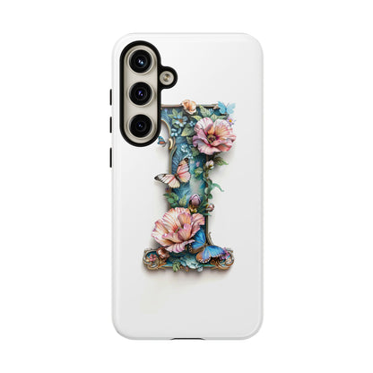Floral Letter I Phone Case – Personalized Aesthetic Cover for iPhone, Samsung & Google Pixel