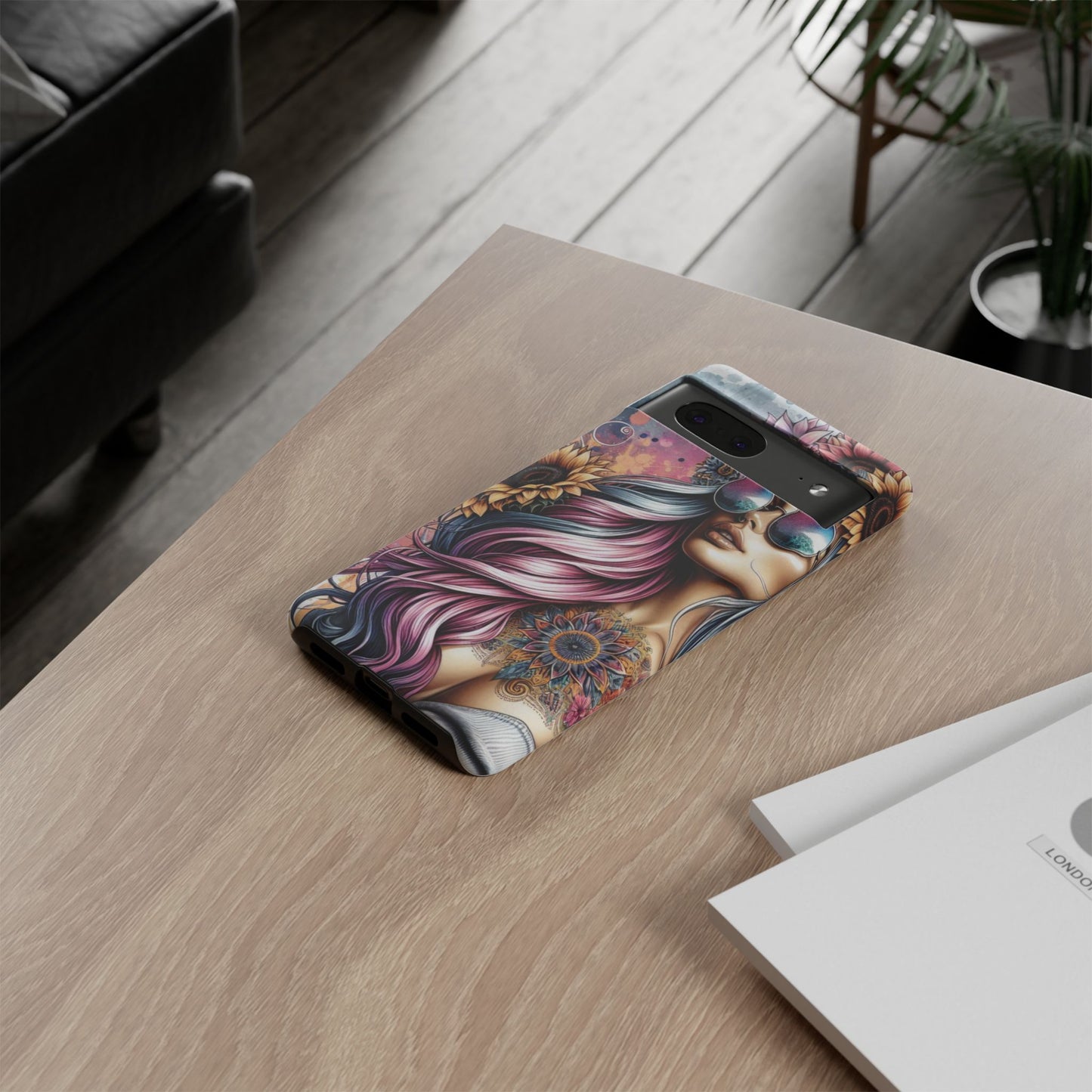 Bohemian Sunflower Queen – Retro Floral Fantasy Mobile Cover