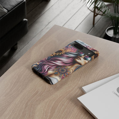 Bohemian Sunflower Queen – Retro Floral Fantasy Mobile Cover