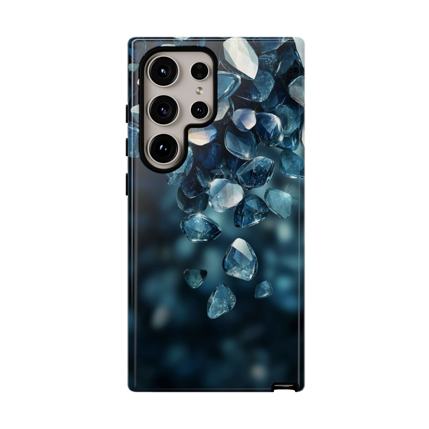 Blue Crystal Aesthetic Phone Case for iPhone, Google Pixel, Samsung