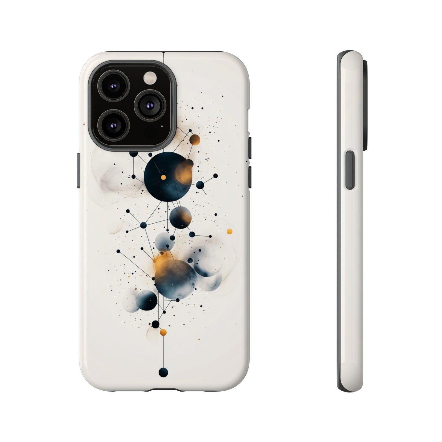 Cosmic Connect – Orbital Geometry Abstract Phone Case for iPhone, Google Pixel, Samsung