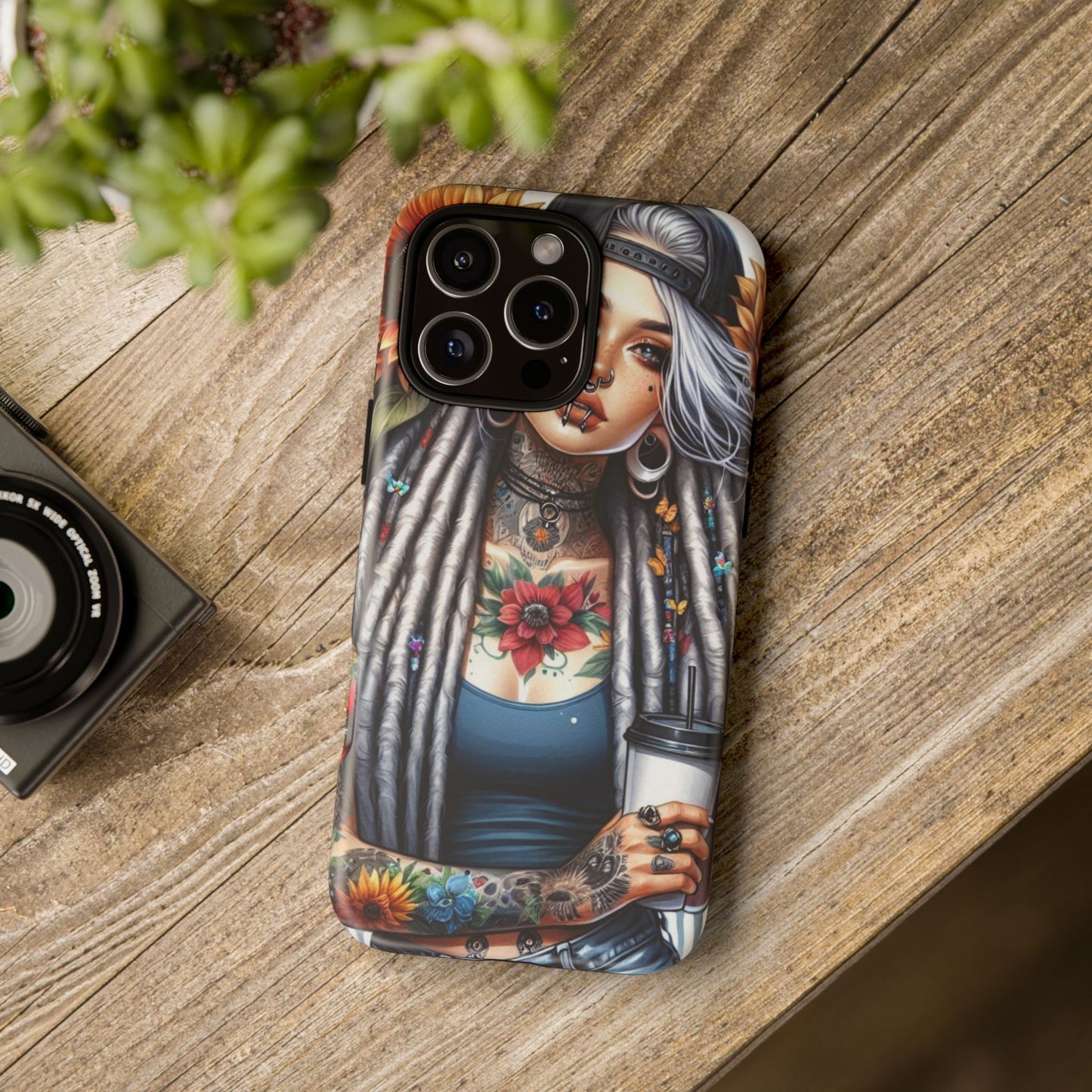 Sunflower Queen – Boho Rebel Tattoo Mobile Cover