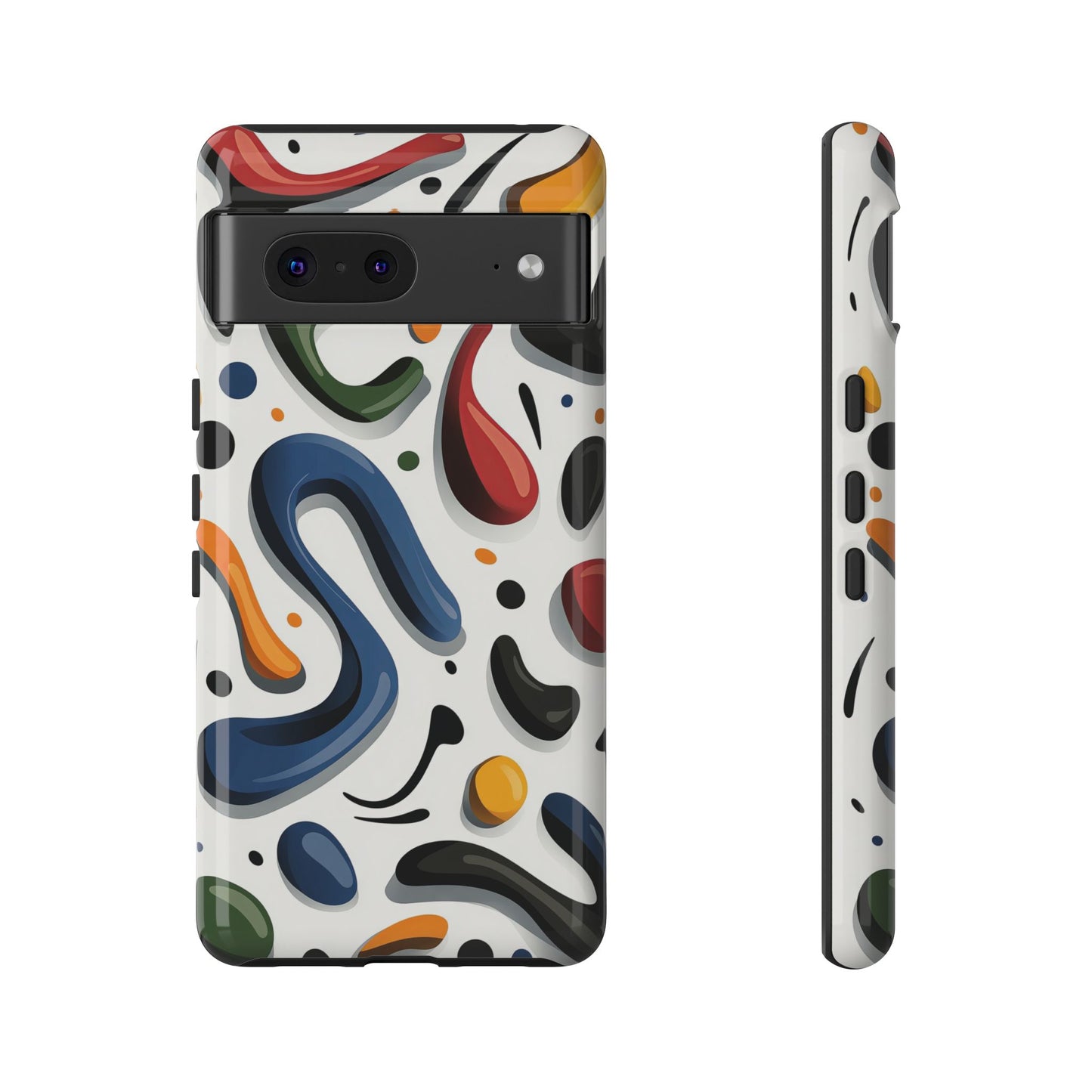 Color Cascade – Glossy Abstract Blob Case for iPhone, Pixel & Samsung
