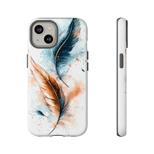 Feather Glow Watercolor Phone Case for iPhone, google Pixel & Samsung