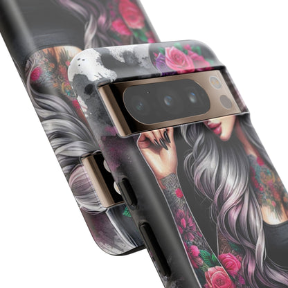 Ink & Roses – Edgy Floral Rebel Mobile Cover