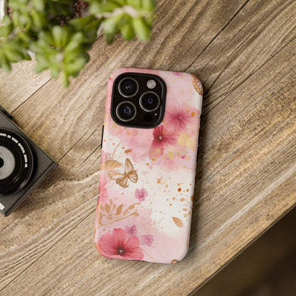 Blush Elegance Floral Mobile Case