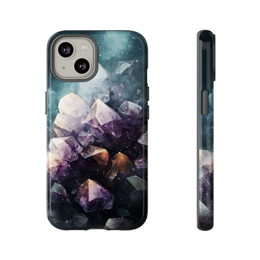 Galactic Amethyst Stones Phone Case for iPhone, Samsung & Google Pixel