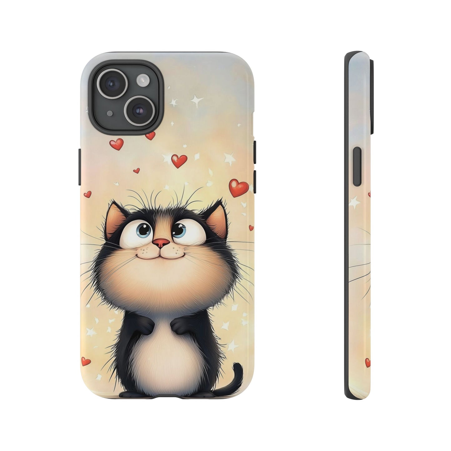 Cute Kitty Love Phone Case – Adorable Anime Cat Design for iPhone, Google Pixel & Samsung