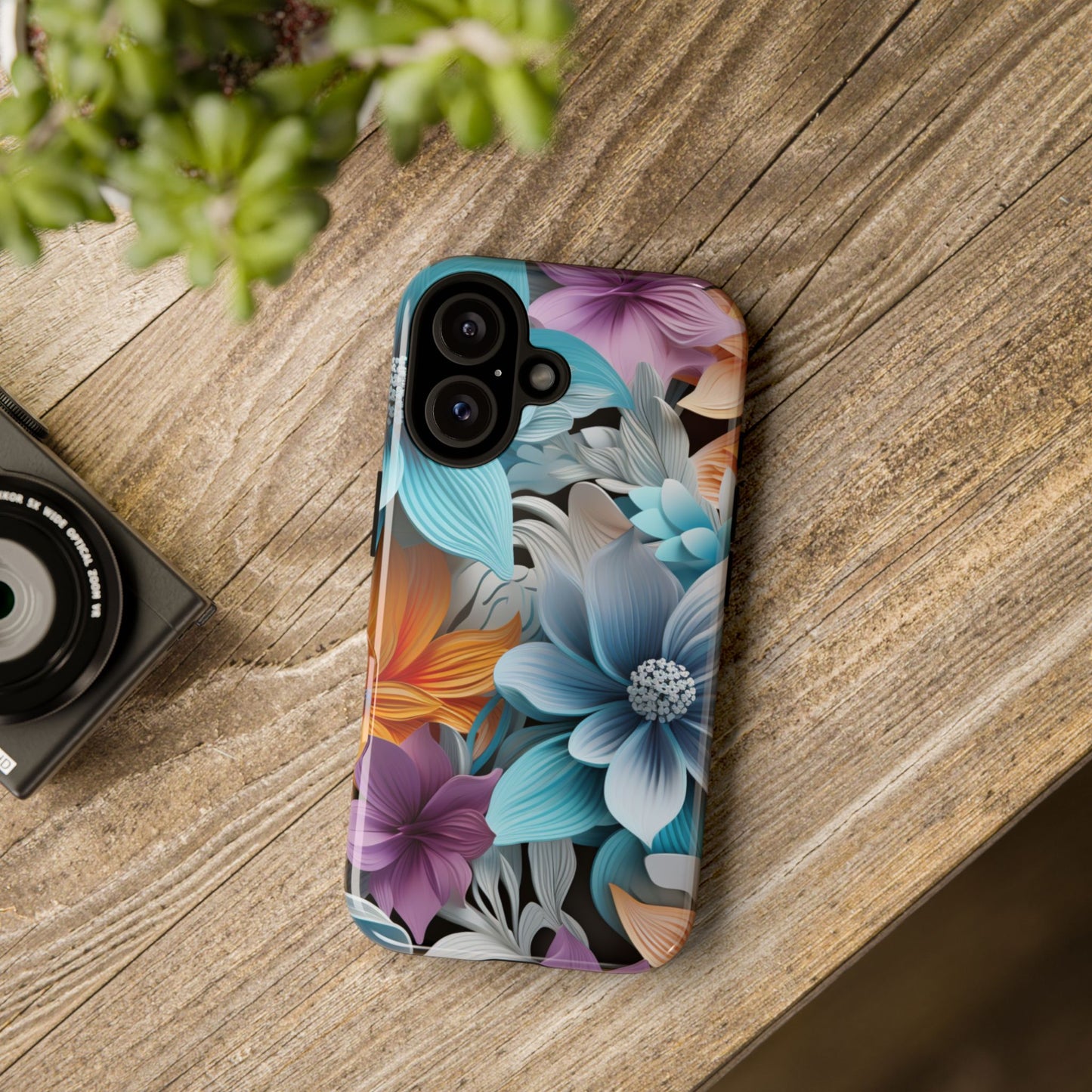 Elegant 3D Floral Bloom Mobile Case – Vivid & Artistic