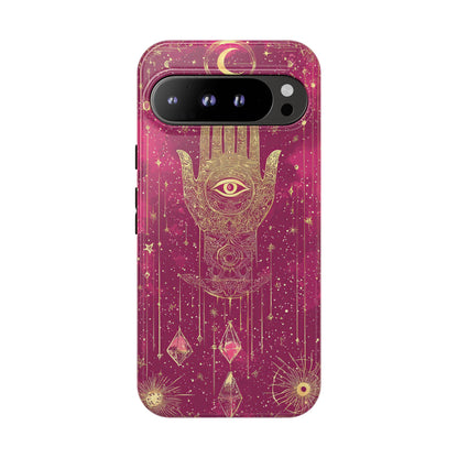 Cosmic Hamsa Boho Phone Case for iPhone, Pixel & Samsung