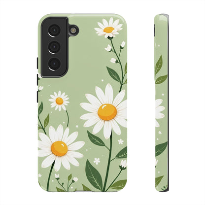 Green Floral Case, Daisy Pattern Design, Iphone Case Design, Perfect Gift For Her
