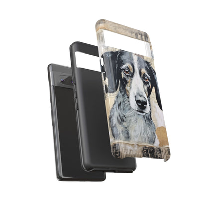 Rustic Dog Portrait – Vintage Collage Style