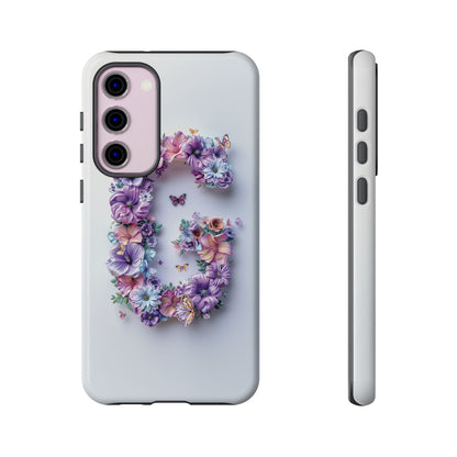 Floral Letter G Phone Case – Personalized Aesthetic Cover for iPhone, Samsung & Google Pixel