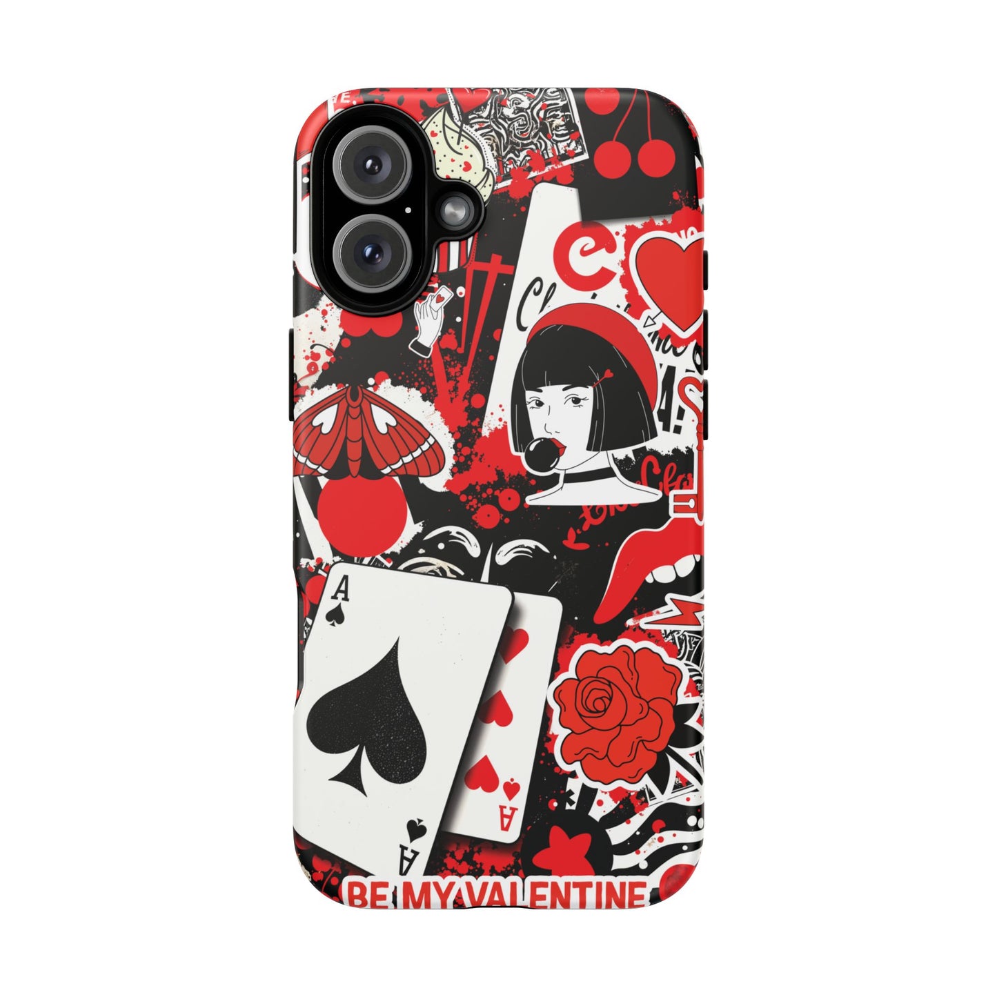 Bold Red & Black Ace Card Phone Case