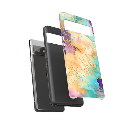 Golden Aura Abstract Watercolor Mobile Case