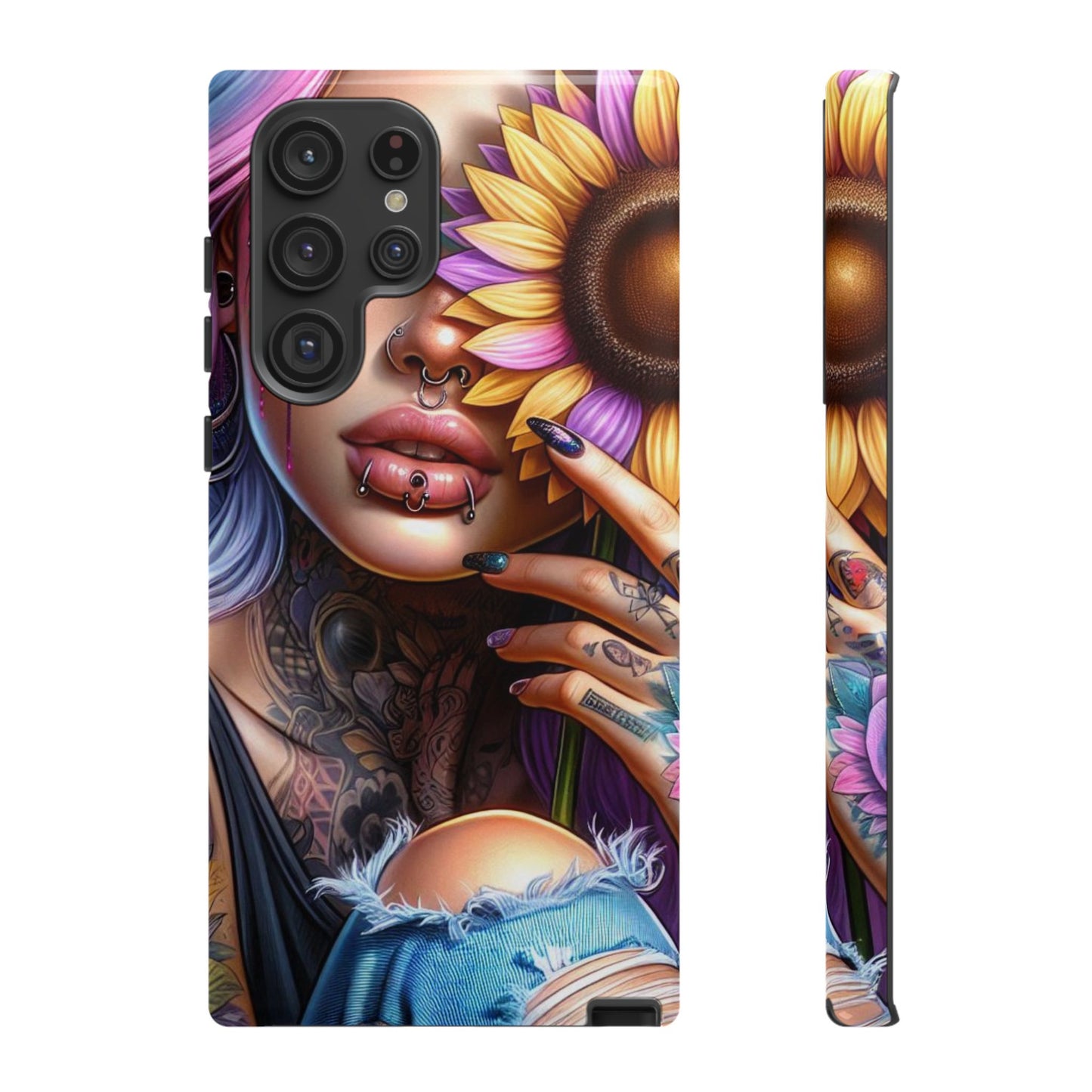 Sunflower Soul – Vibrant Ink & Cosmic Beauty Mobile Cover