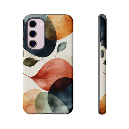 Tranquil Tones Terrazzo Leaves Print Phone Case for iPhone, Pixel & Samsung