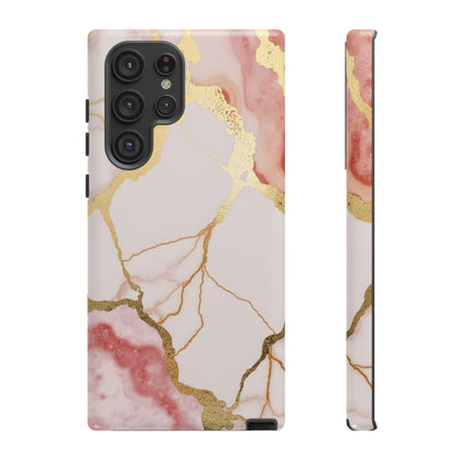 Beautiful Pink Minimal Marble Case Design