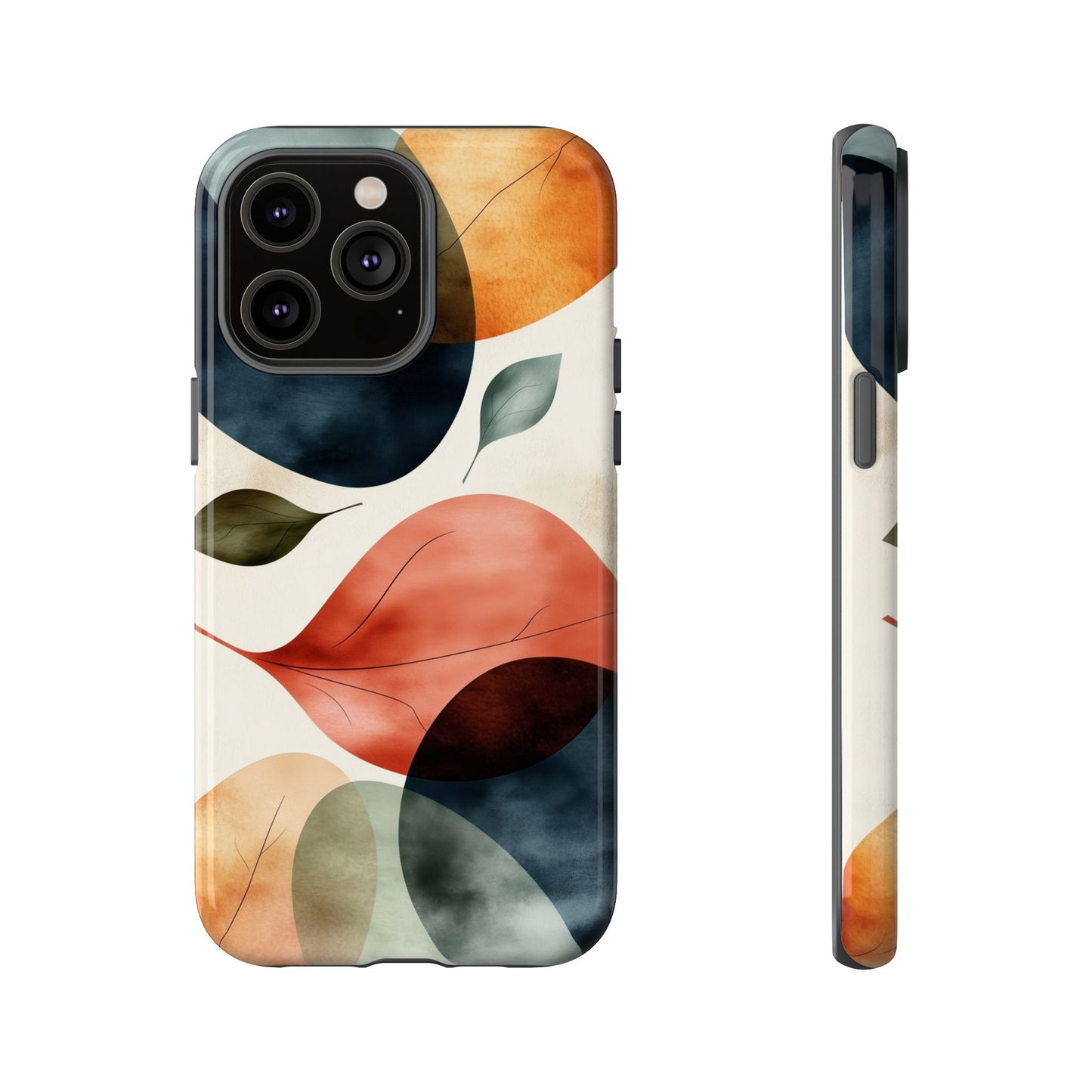 Tranquil Tones Terrazzo Leaves Print Phone Case for iPhone, Pixel & Samsung