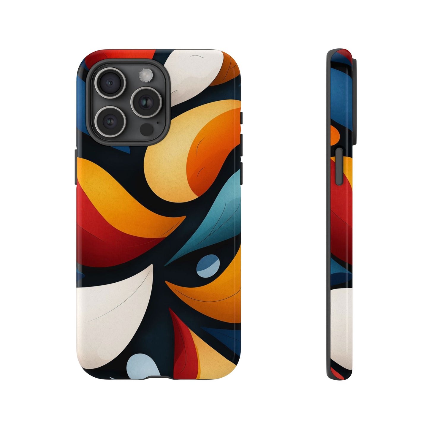 Petal Drift – Modern Abstract Leaf Pattern Phone Case for iPhone, Samsung & Pixel