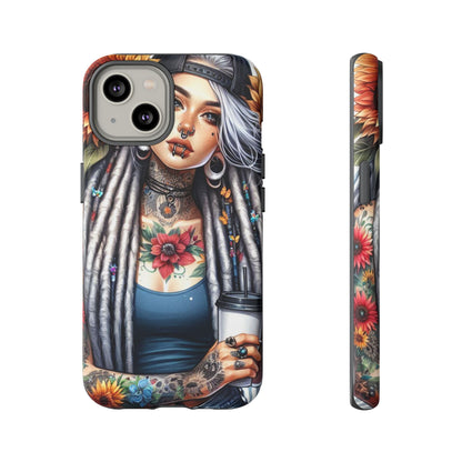 Sunflower Queen – Boho Rebel Tattoo Mobile Cover