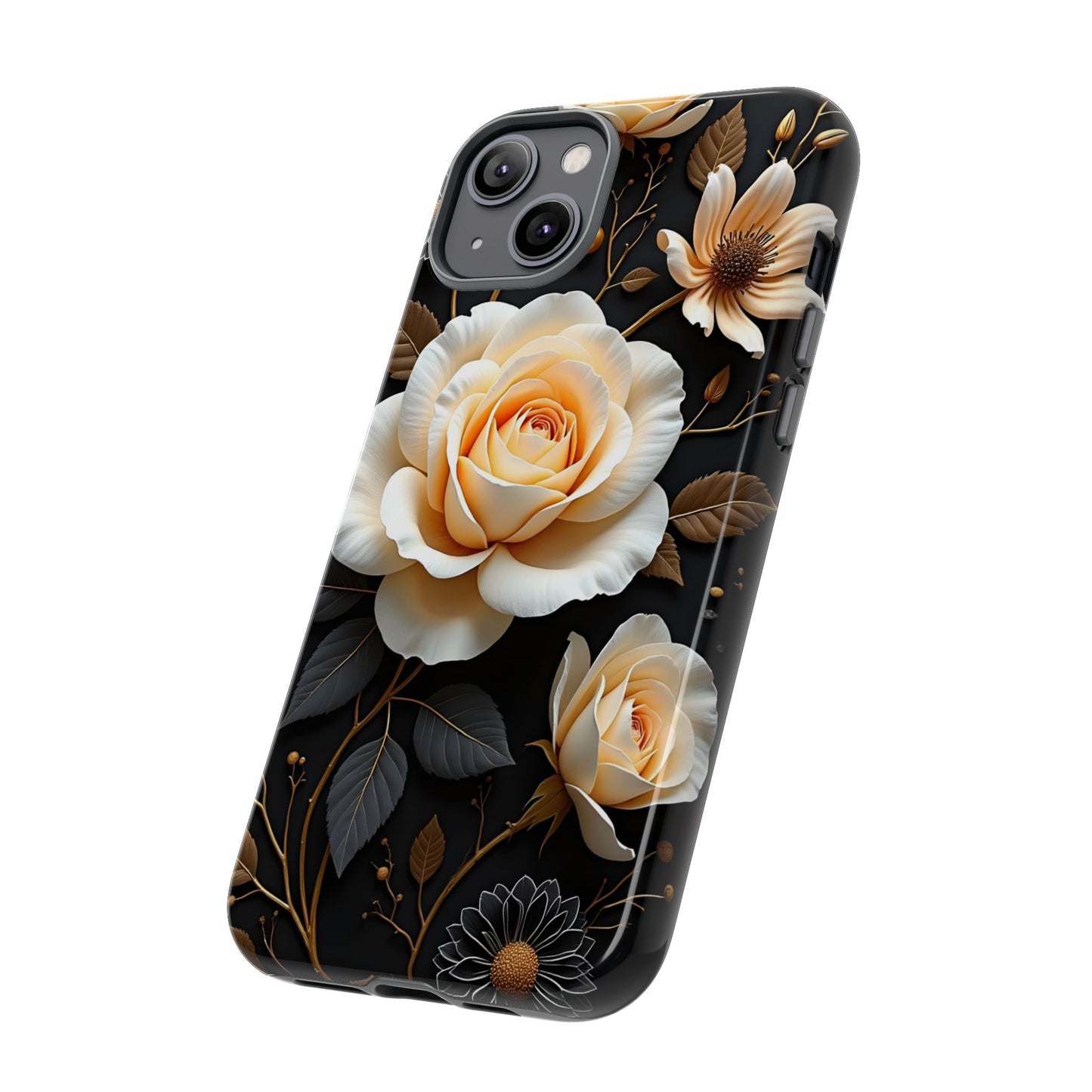 Elegant 3D Floral Design, Botanical Phone Case design for Iphone.