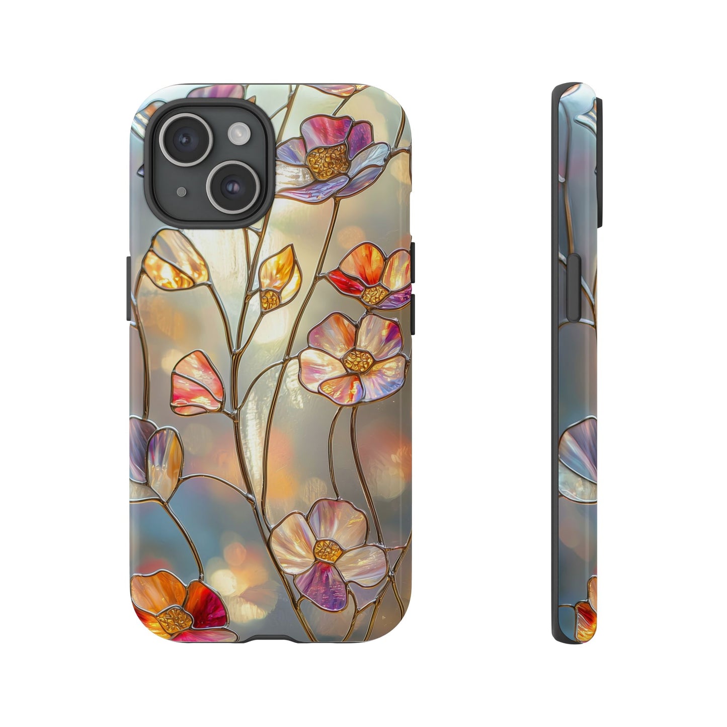 Petal Prism – Colorful Flower Stained Glass Phone Case for iPhone, Samsung & Pixel
