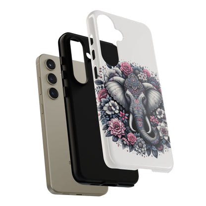 Ornate Floral Elephant Mobile Cover – Elegant Bohemian Art