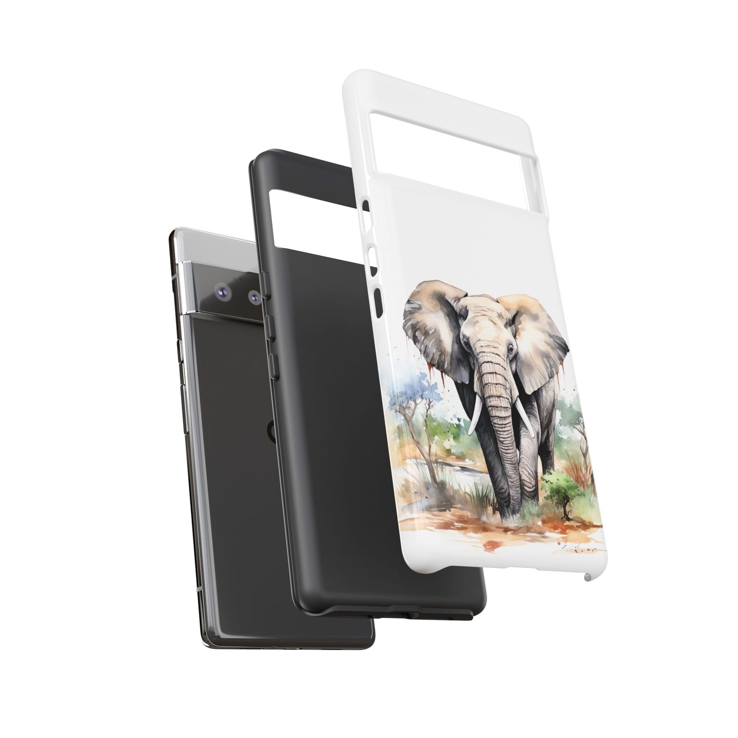 Safari Watercolor Elephant Mobile Cover – Artistic Wildlife Design