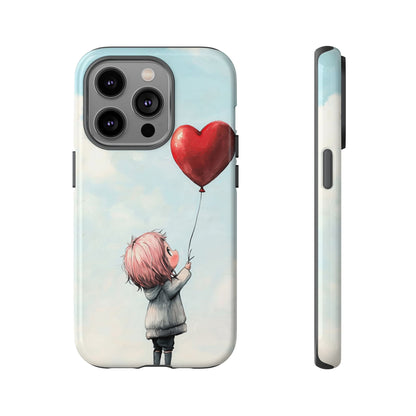 Anime Heart Balloon Phone Case – Dreamy & Cute Art for iPhone, Google Pixel & Samsung
