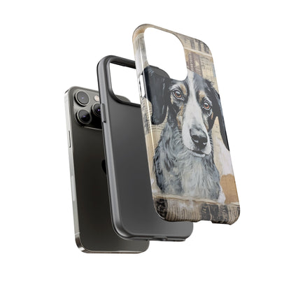 Rustic Dog Portrait – Vintage Collage Style