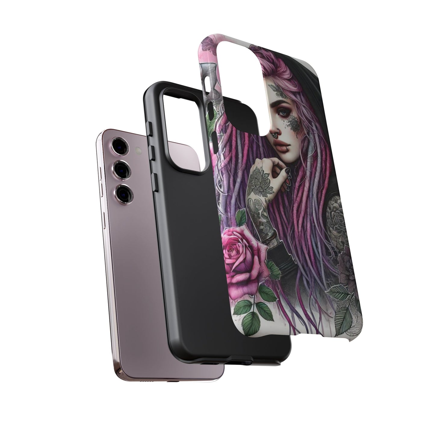 Gothic Rose Tattoo Art Mobile Case