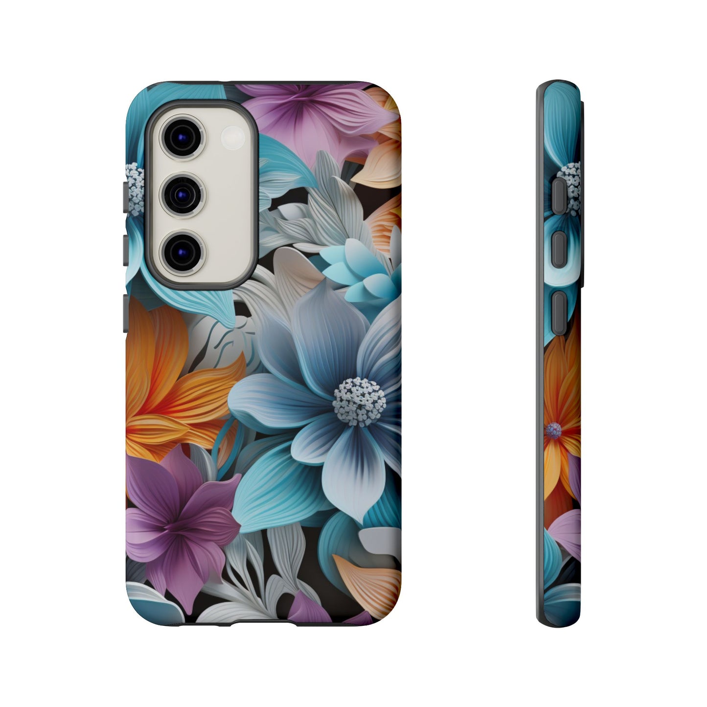 Elegant 3D Floral Bloom Mobile Case – Vivid & Artistic