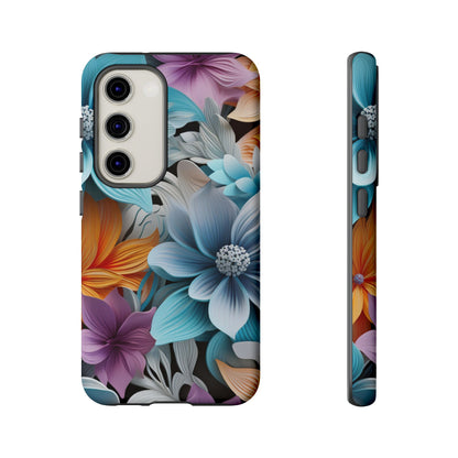 Elegant 3D Floral Bloom Mobile Case – Vivid & Artistic