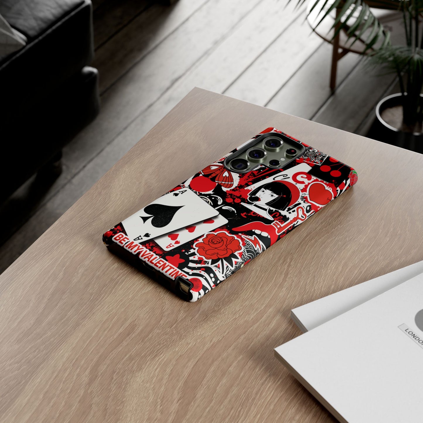 Bold Red & Black Ace Card Phone Case