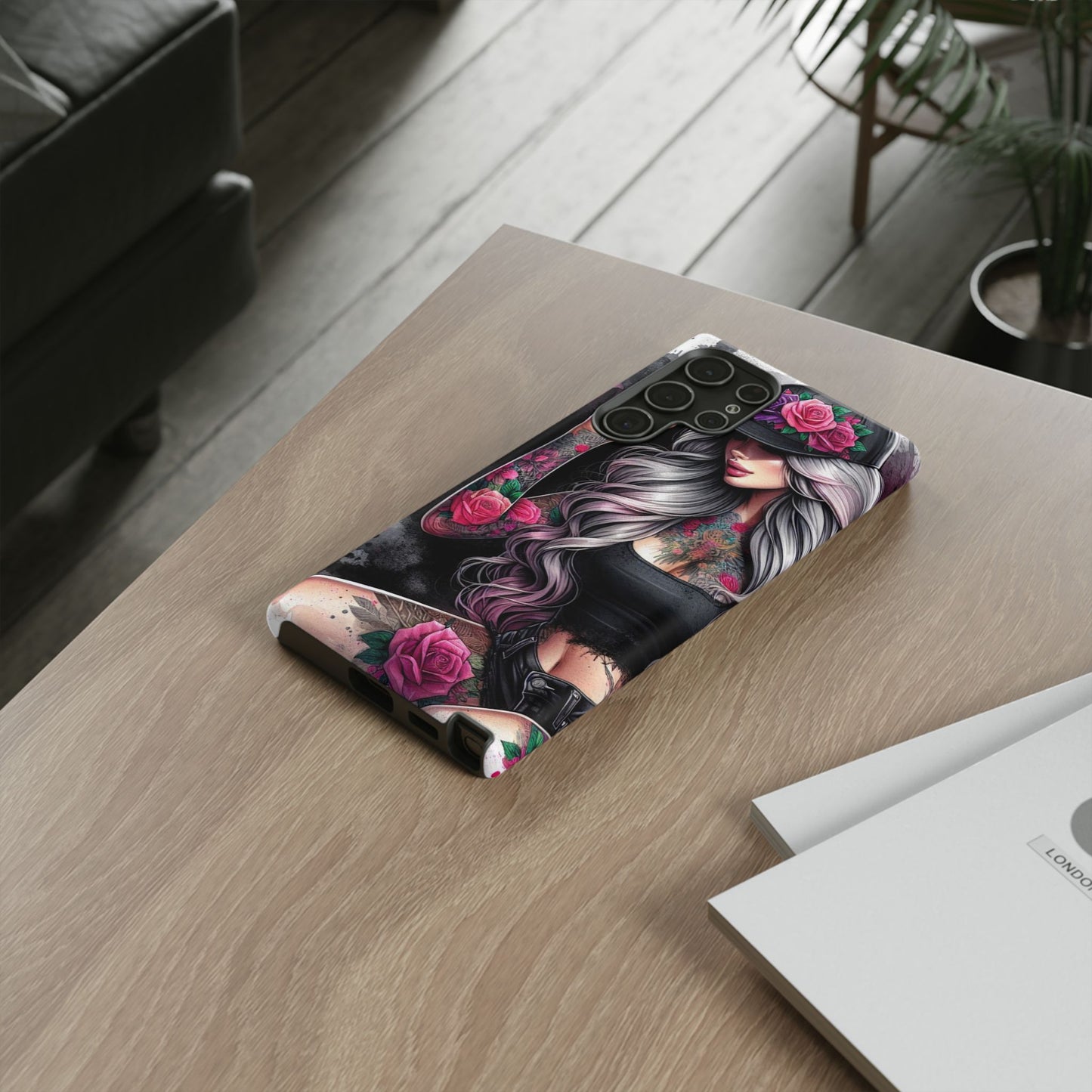 Ink & Roses – Edgy Floral Rebel Mobile Cover