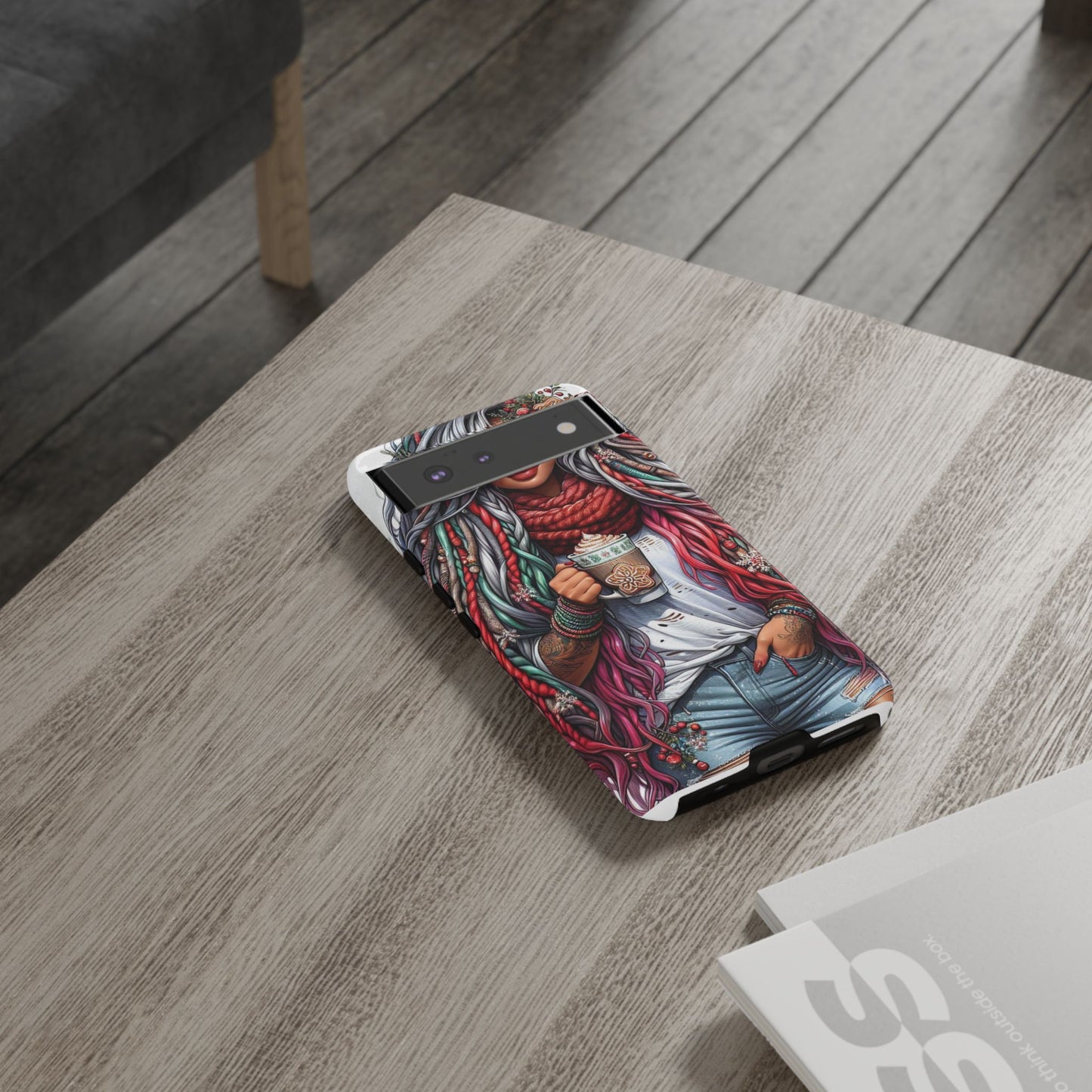 Boho Winter Queen – Cozy Dreads & Holiday Vibes Mobile Cover