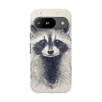 Midnight Mischief: Raccoon Portrait Phone Case for iPhone, Samsung & Pixel