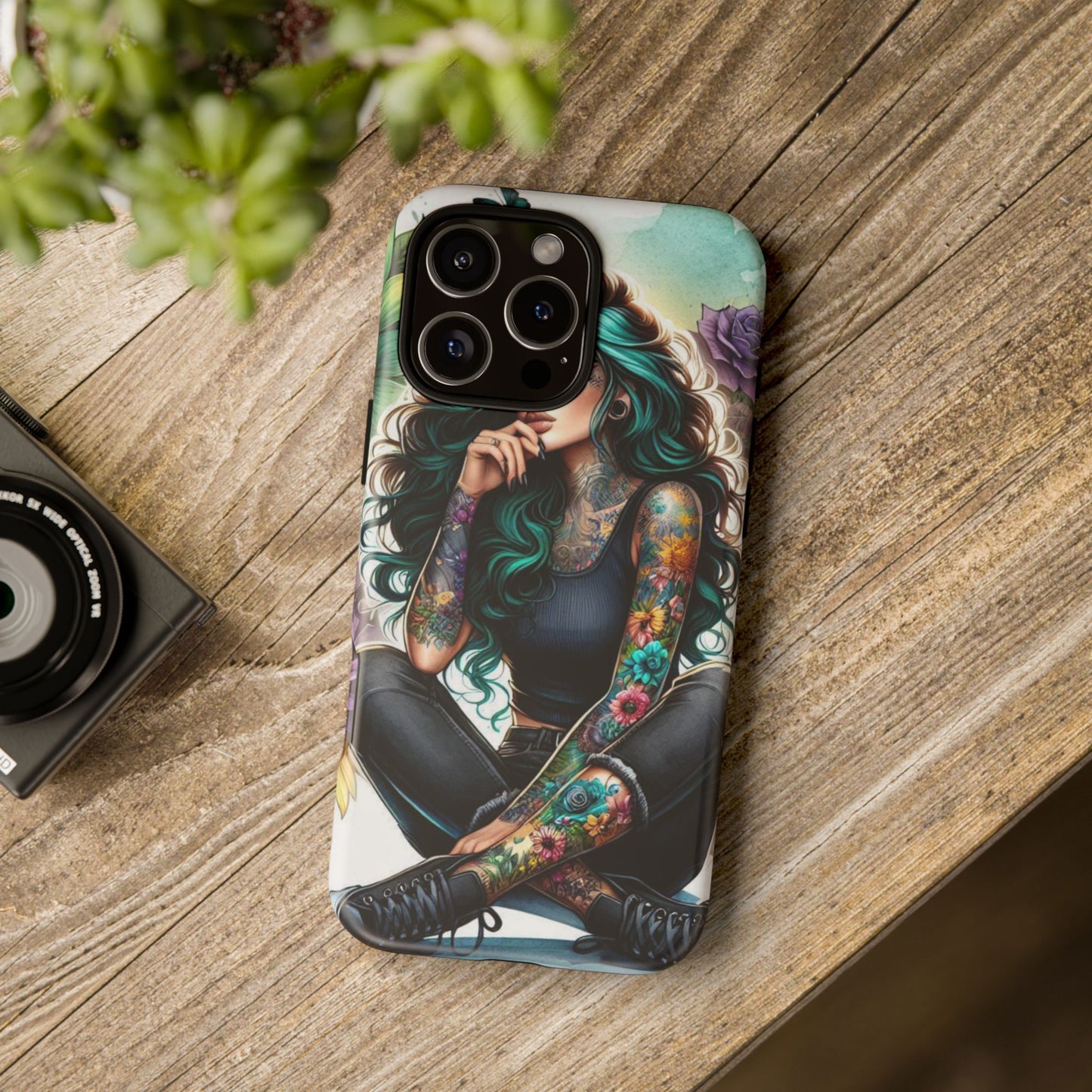 Urban Wildflower – Edgy Tattooed Beauty Mobile Cover