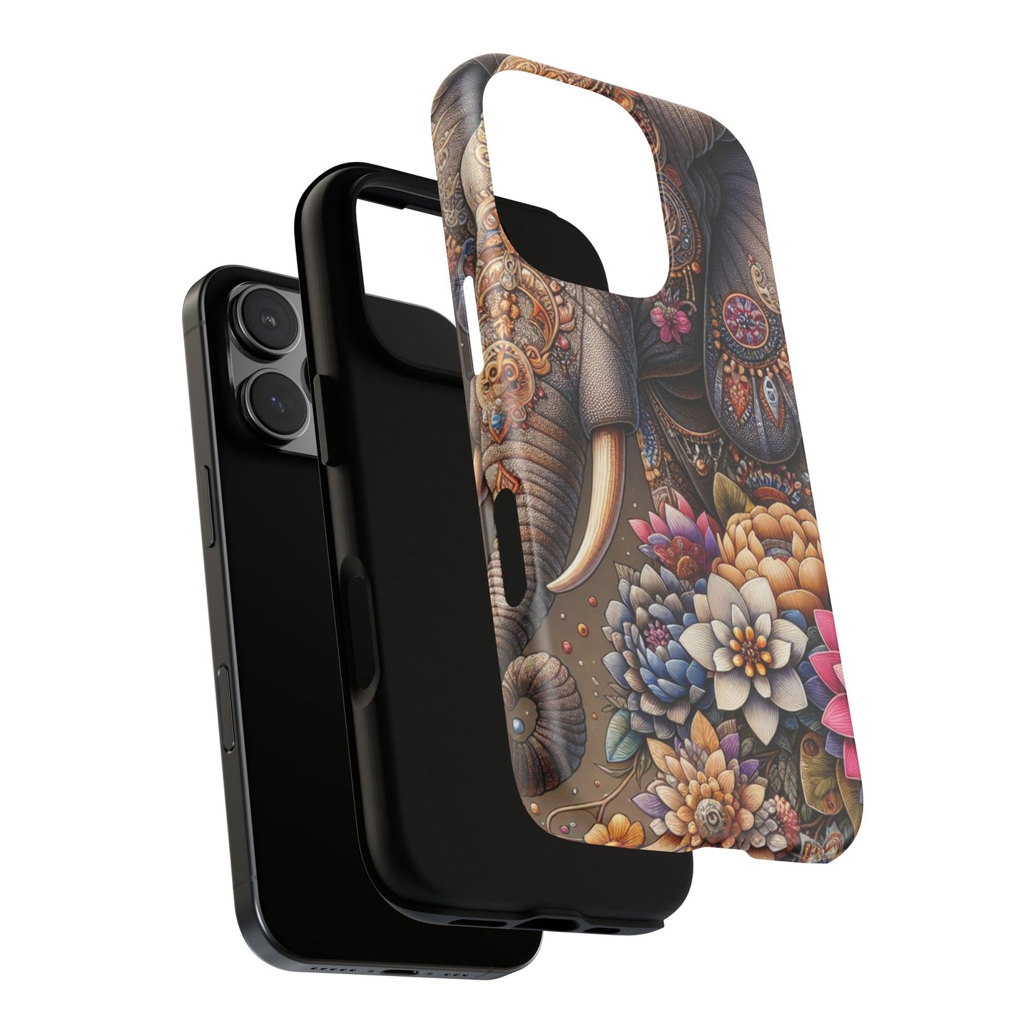 Royal Ornate Elephant Mobile Cover – Luxurious Bohemian Art