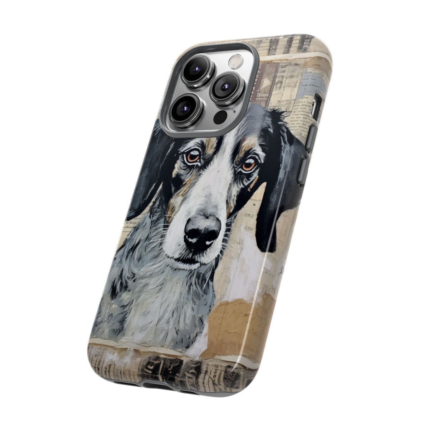 Rustic Dog Portrait – Vintage Collage Style