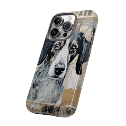 Rustic Dog Portrait – Vintage Collage Style