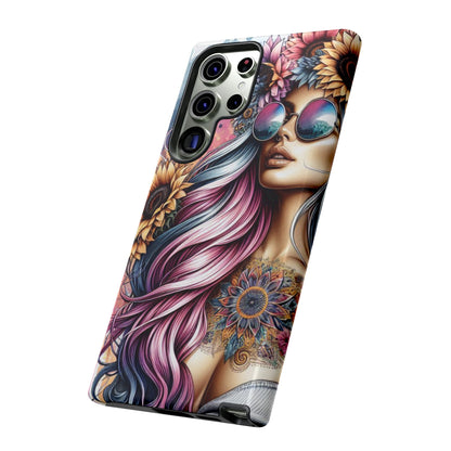 Bohemian Sunflower Queen – Retro Floral Fantasy Mobile Cover