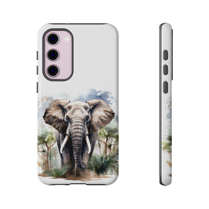 Majestic Watercolor Elephant Mobile Cover – Artistic Wildlife Design