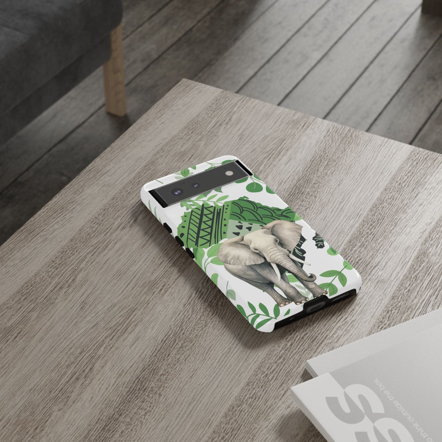 Tropical Elephant Mobile Cover – Nature-Inspired Boho Art